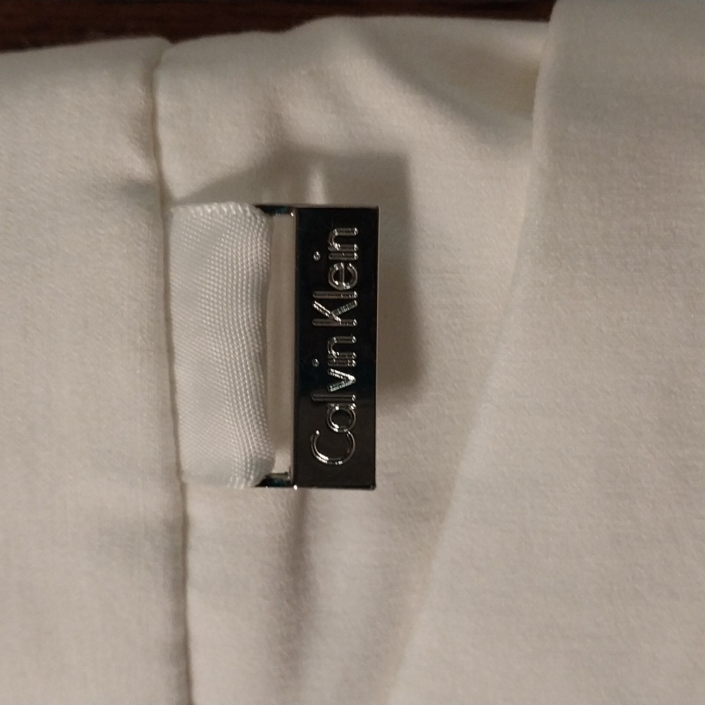 CALVIN KLIEN BRAND WHITE STRETCHY STRAIGHT LEG pants size 12 - Picture 8 of 17